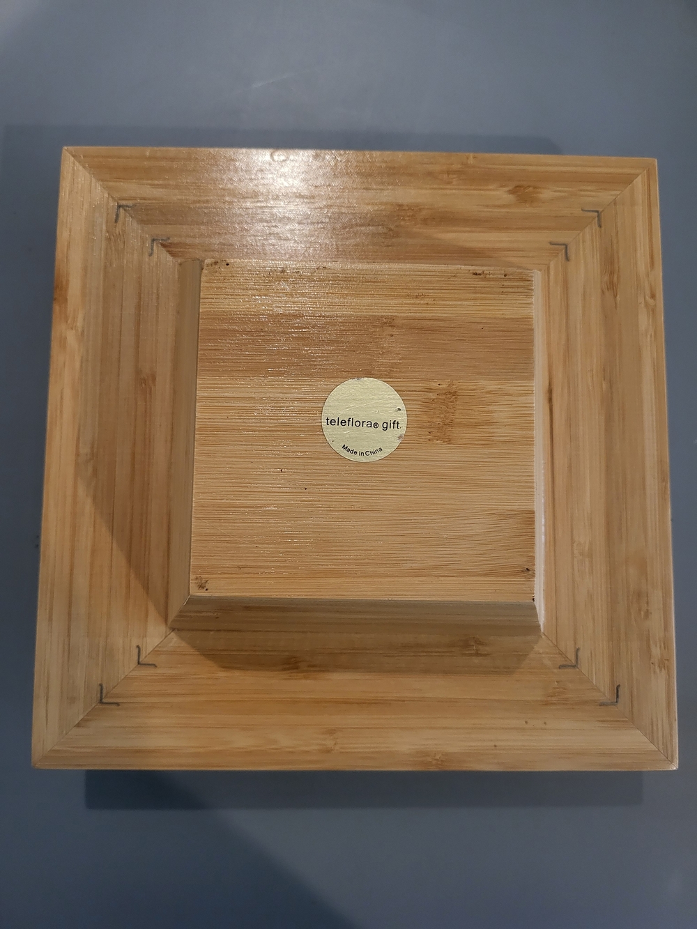 Teleflora Bamboo Square Floral Planter Decor